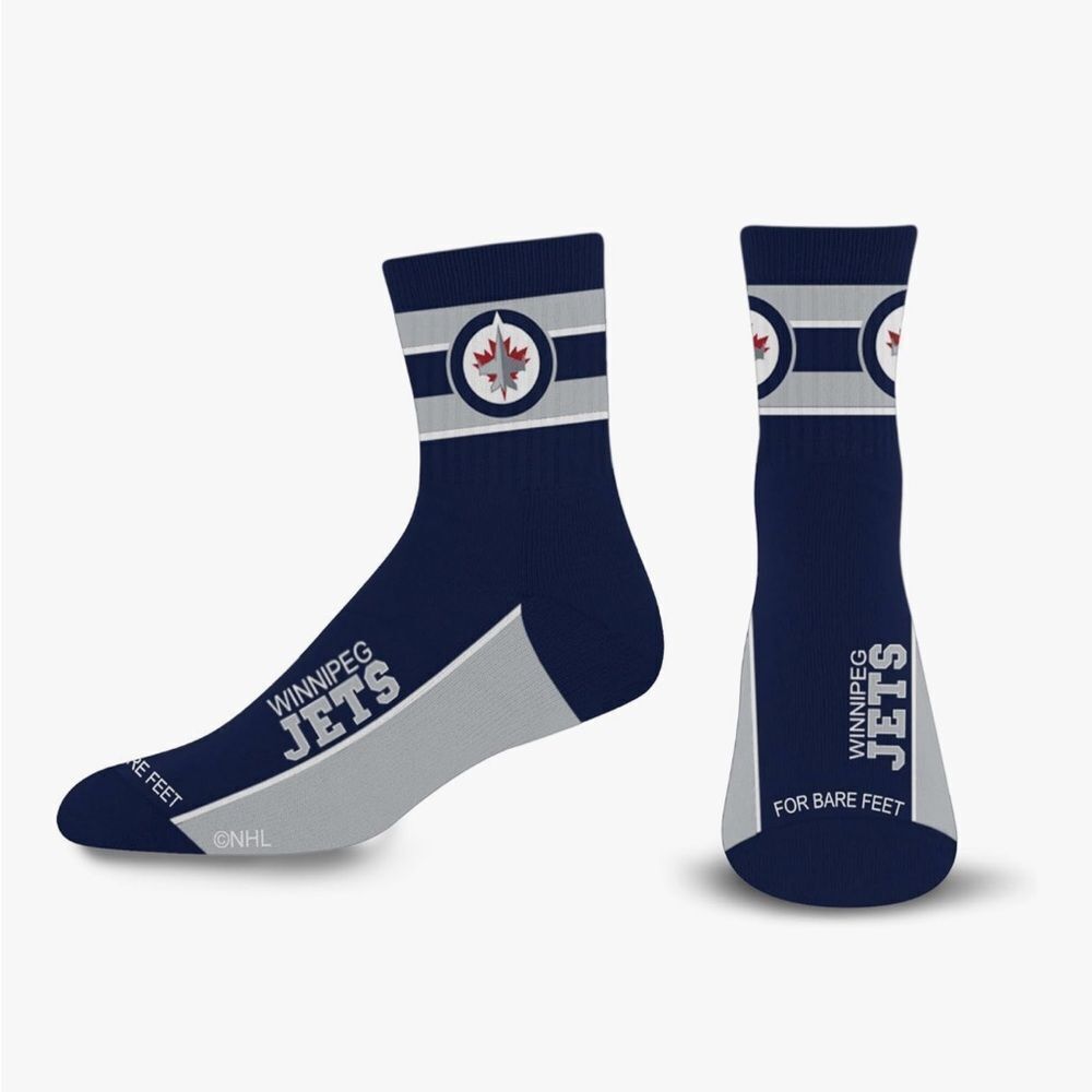 NWT For Bare Feet NHL mens Lil'‎ Deuce Quarter Sock